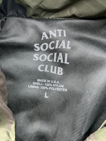 Anti social social club camo coach jacket