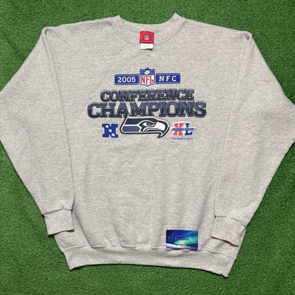 Vintage Seattle Seahawks 2005 Conference Champs Crewneck