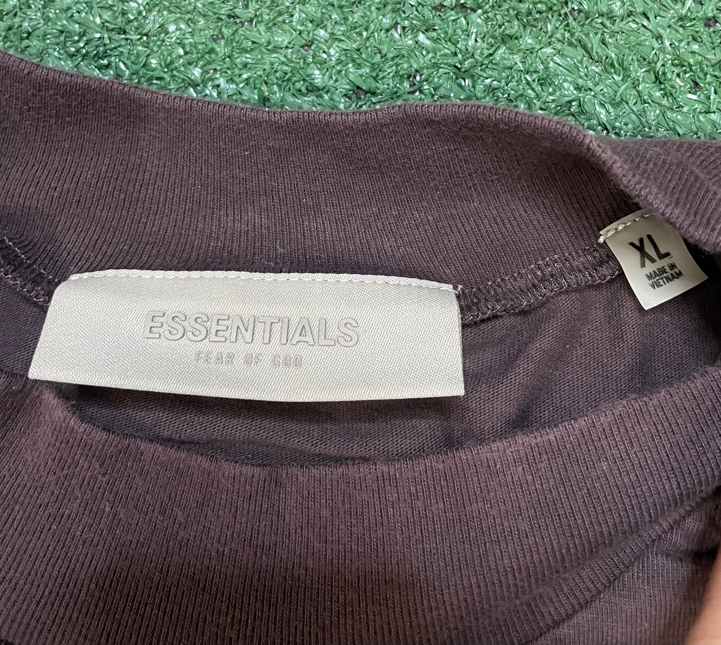 Fear Of God Essentials dark plum tee