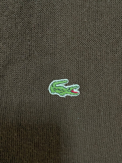 Vintage 1970s Lacoste Izod Dark Brown Cardigan