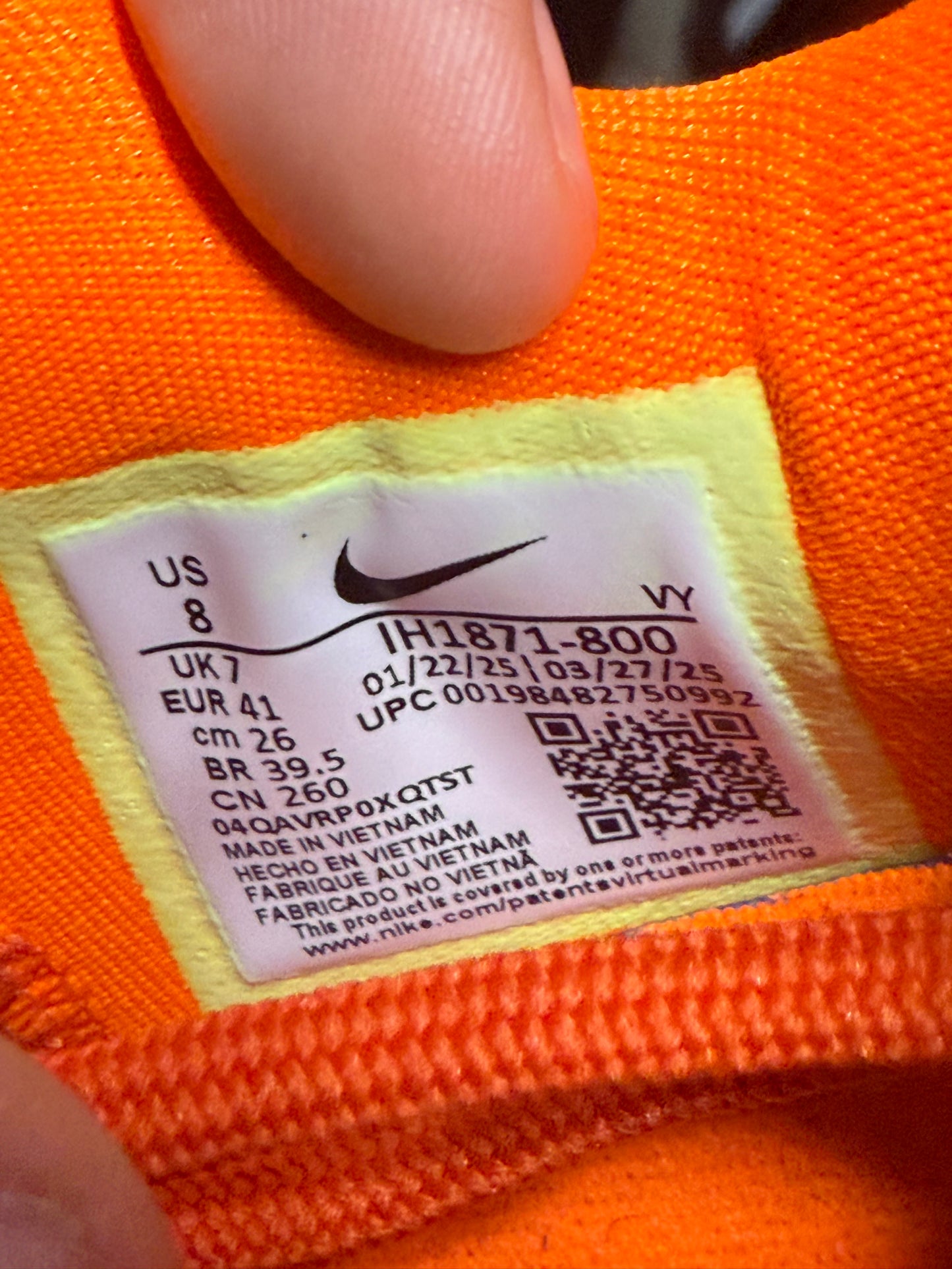 Nike Kobe 6 Total Orange 8 Men/9.5 Women “Preowned”