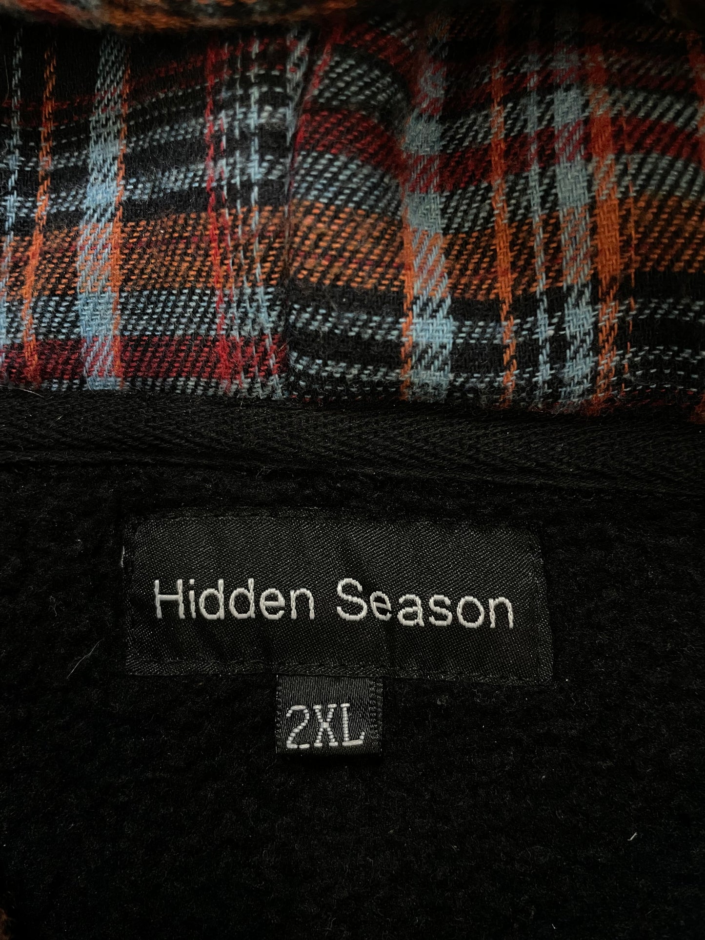 Hidden Season plaid zip up hoodie