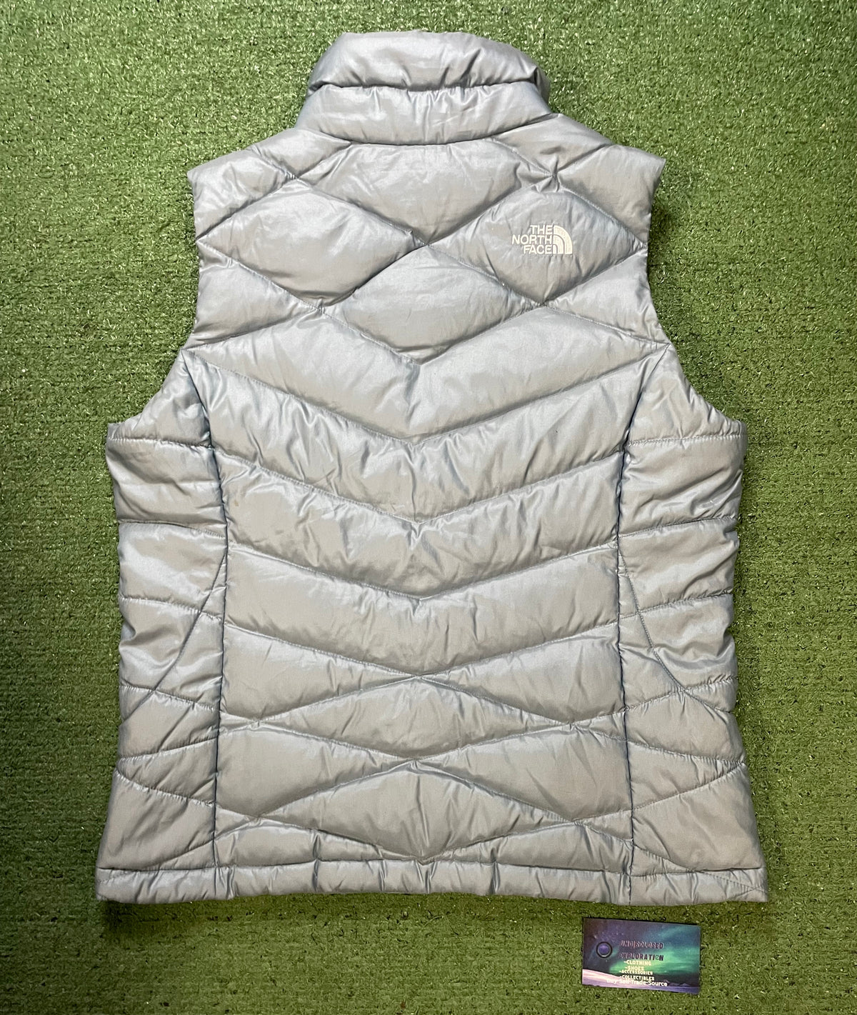The North Face light blue 550 vest