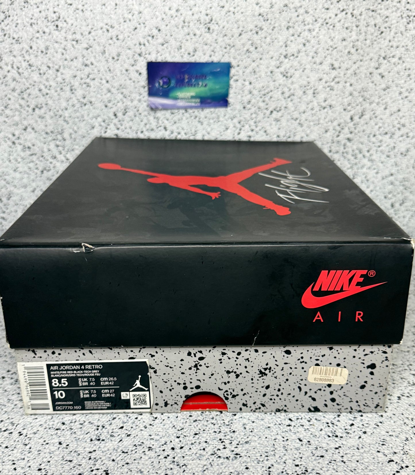 Jordan 4 Fire Red 8.5 Men/10 Women “Preowned”