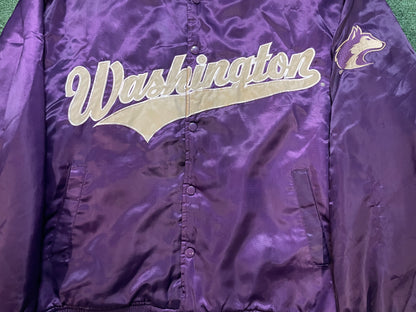 Vintage Washington Huskies university of Washington satin bomber jacket