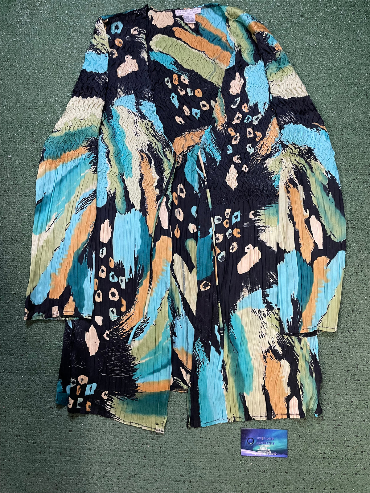 Alberto Makali blue multi color cardigan