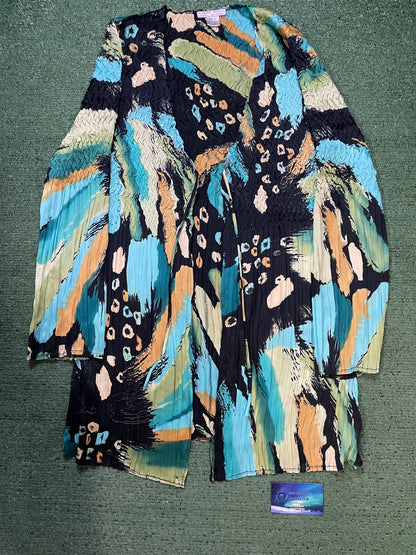 Alberto Makali blue multi color cardigan