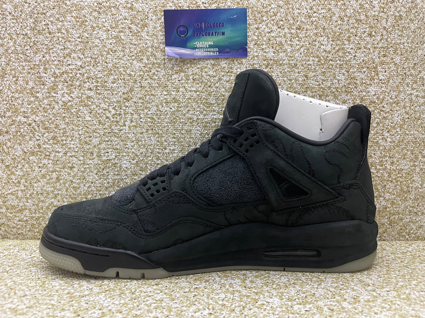 Jordan 4 Kaws Black 11 Men/12.5 Women “Preowned”