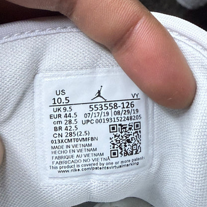 Jordan 1 Low Triple White 10.5 Men “Preowned”