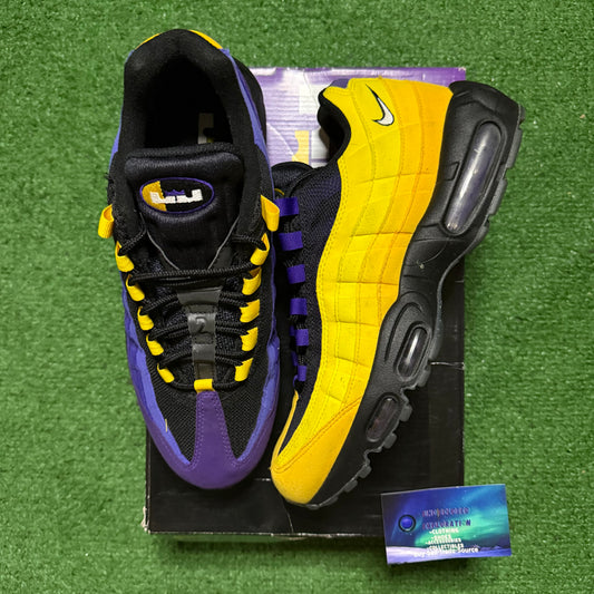 Nike Air Max 95 LeBron Lakers 9 Men “Preowned”