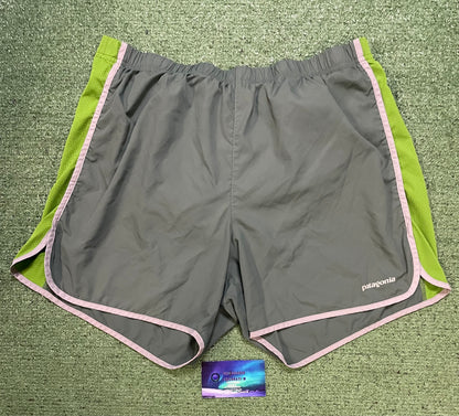 Patagonia grey & green strider shorts