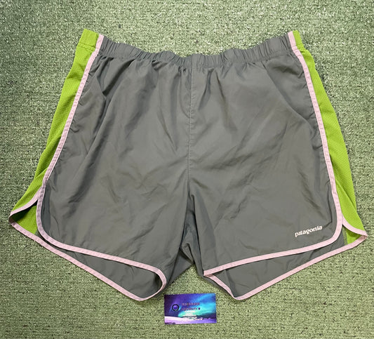 Patagonia grey & green strider shorts