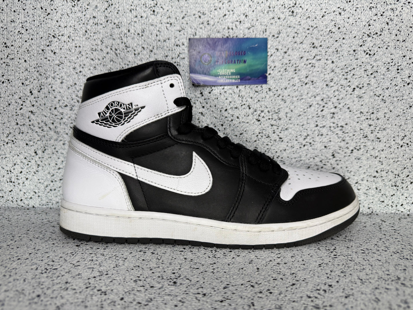Jordan 1 High Black White 10 Men/11.5 Women “Preowned”
