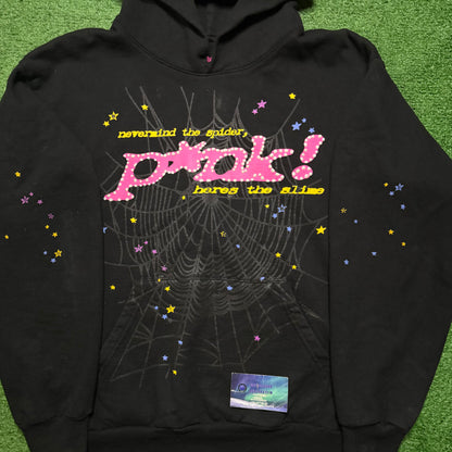 Sp5der P*nk Hoodie Black