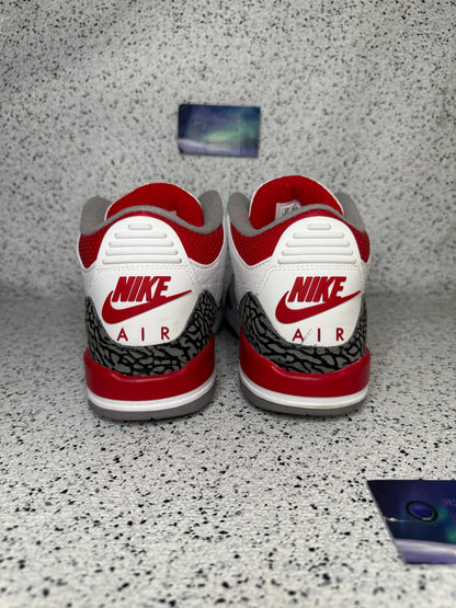 Jordan 3 Fire Red 7 Youth/8.5 Women “Preowned”