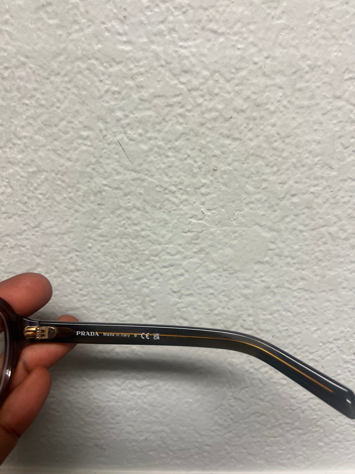 Prada striped lagoon  glasses VPR C12