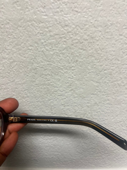 Prada striped lagoon  glasses VPR C12