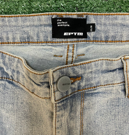 Eptm skeleton flare jeans