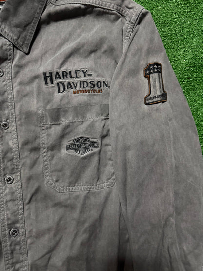 Vintage Harley Davidson Long Sleeve Button Up