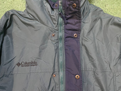 Vintage Colombia long peak green jacket