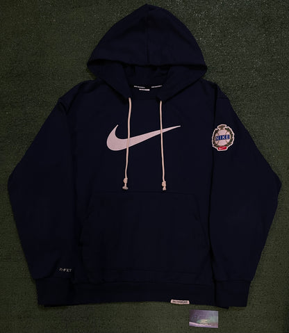 Nike navy swoosh baseball hoodie
