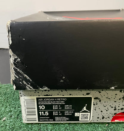 Jordan 4 fire red 2020 size 10men/11.5women