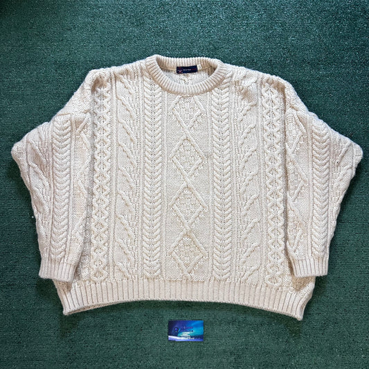 Vintage British wool naturally knit sweater