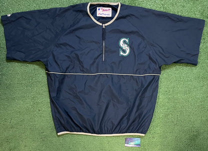 Vintage 2000s Seattle Mariners short sleeve quarter zip