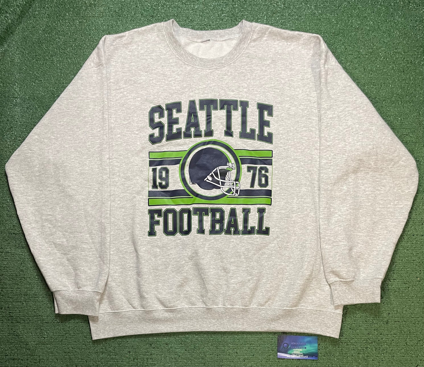 Seattle Seahawks 1976 football crewneck