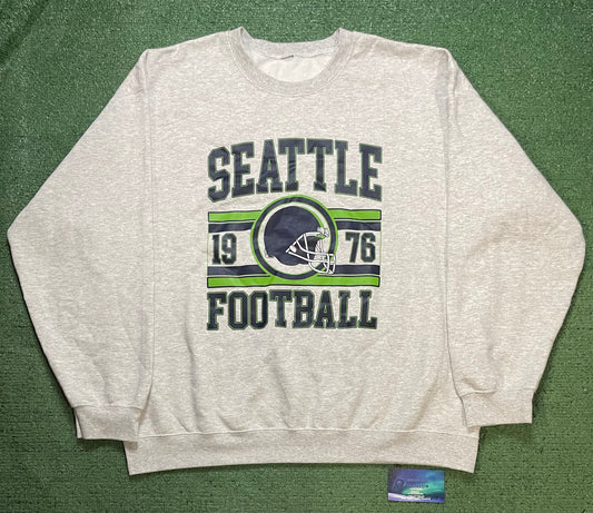 Seattle Seahawks 1976 football crewneck
