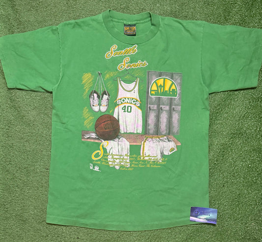 Vintage Seattle SuperSonics Shirt Shawn Kemp Locker
