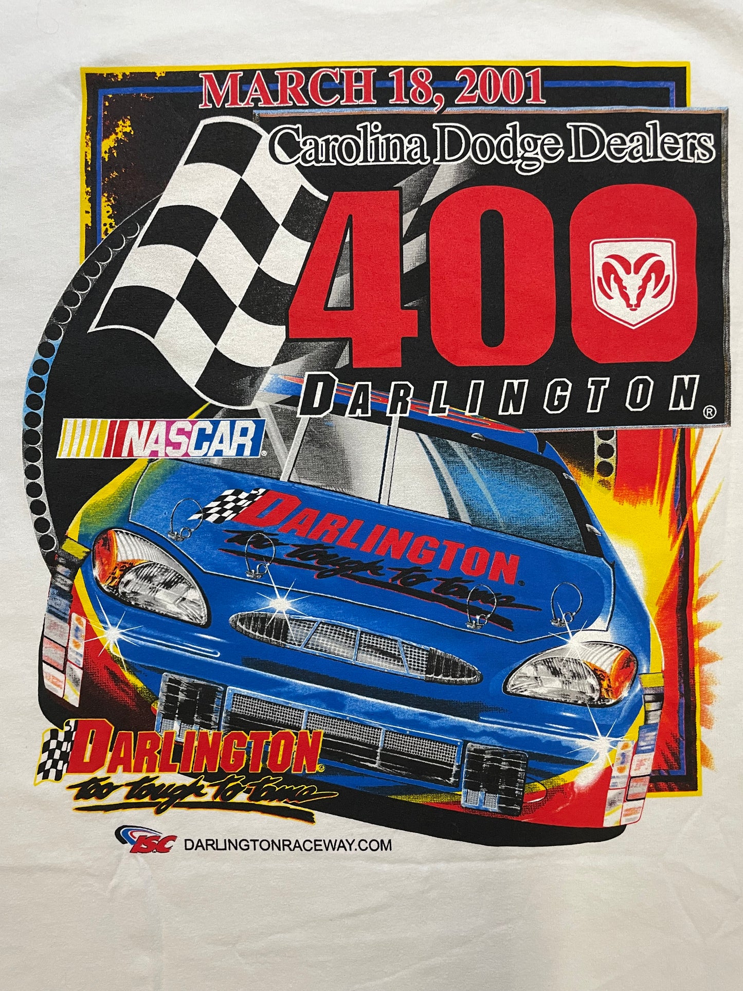Vintage 2000s nascar Darlington raceway tee