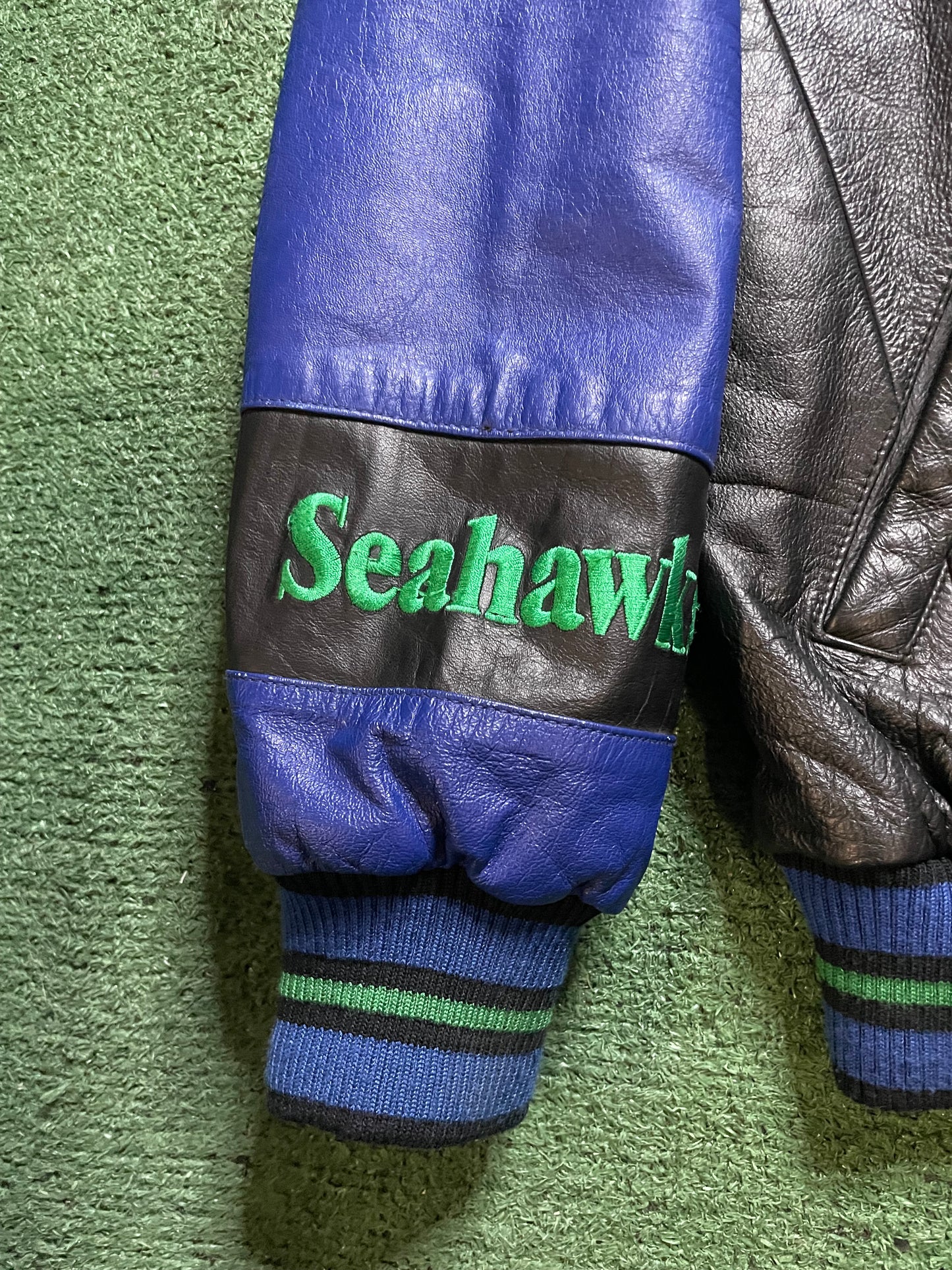 Vintage 1990s Seattle Seahawks leather jacket