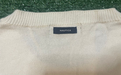 Vintage Nautica striped blue crewneck