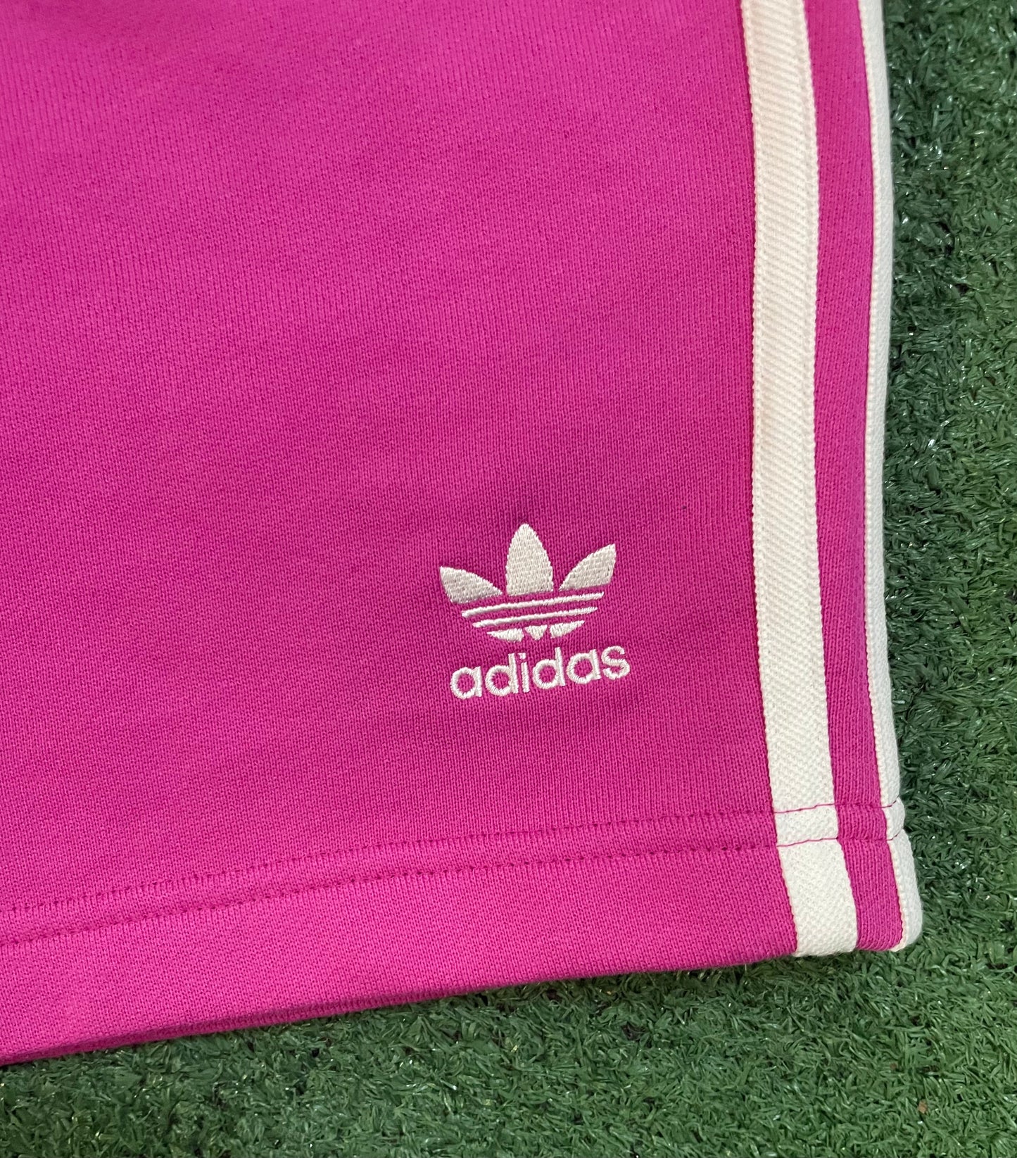 Adidas 3 stripe Fuchsia shorts