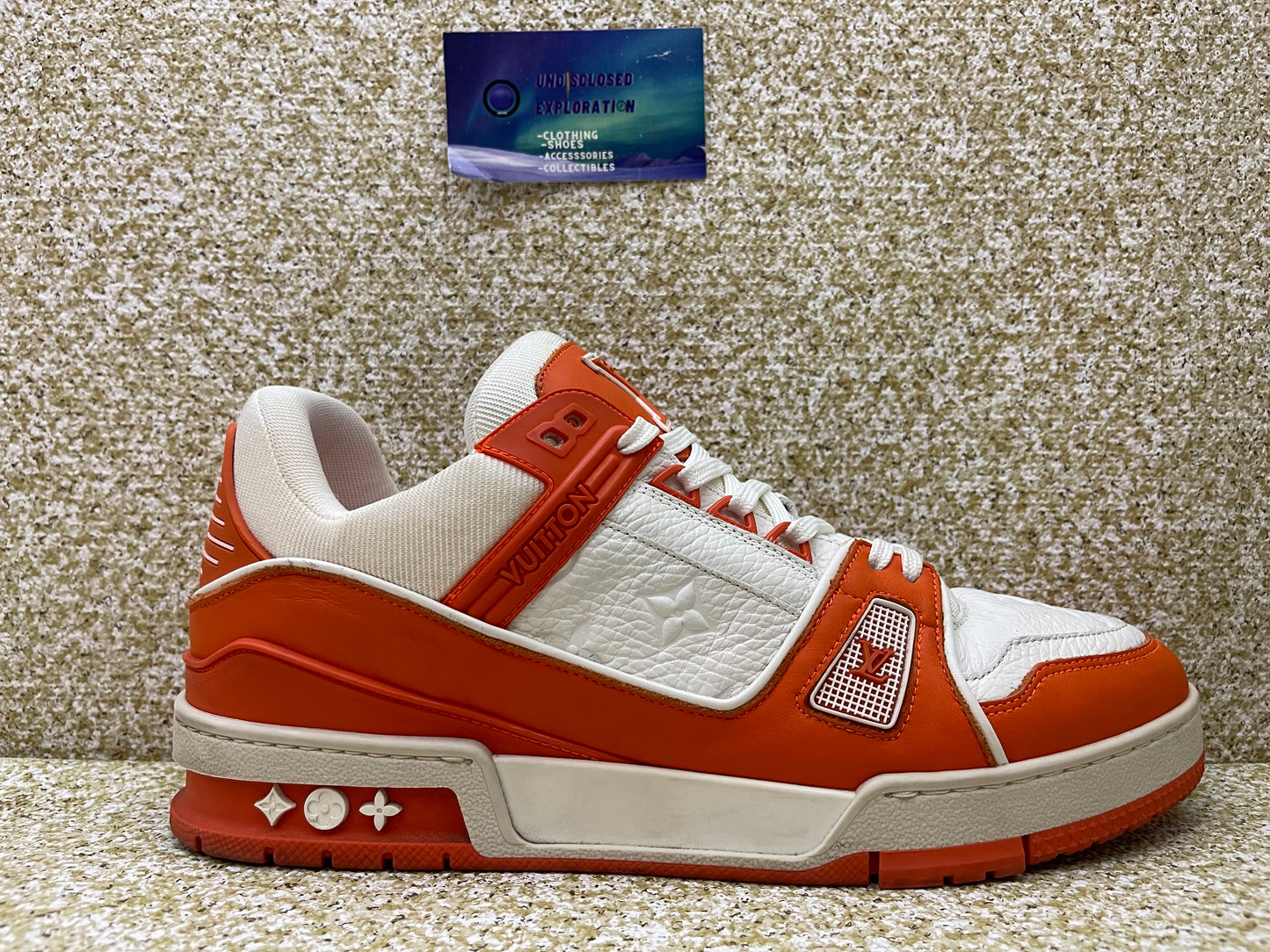 Louis Vuitton LV Trainer Orange Size 8LV/10 US “Preowned”