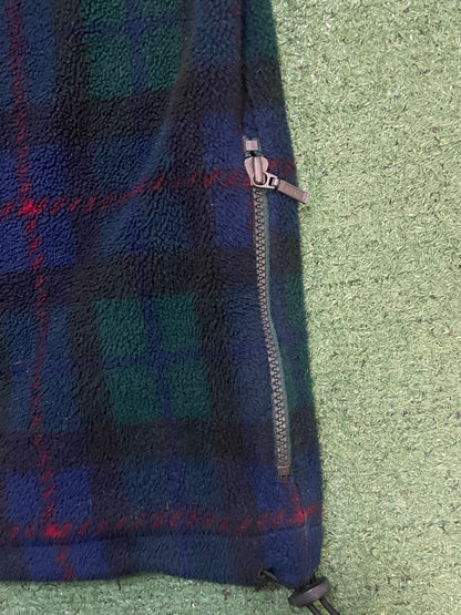 Vintage Eddie Bauer plaid quarter zip