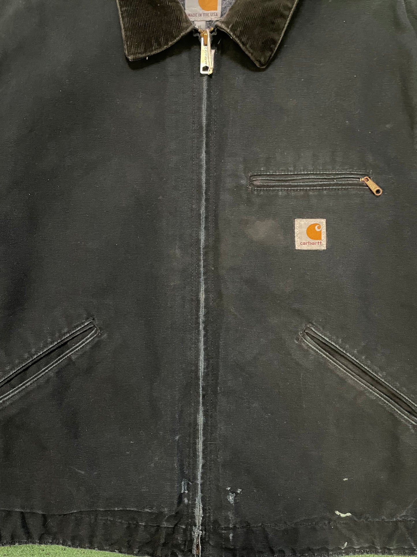 Vintage 2000s Carhartt Detroit black jacket