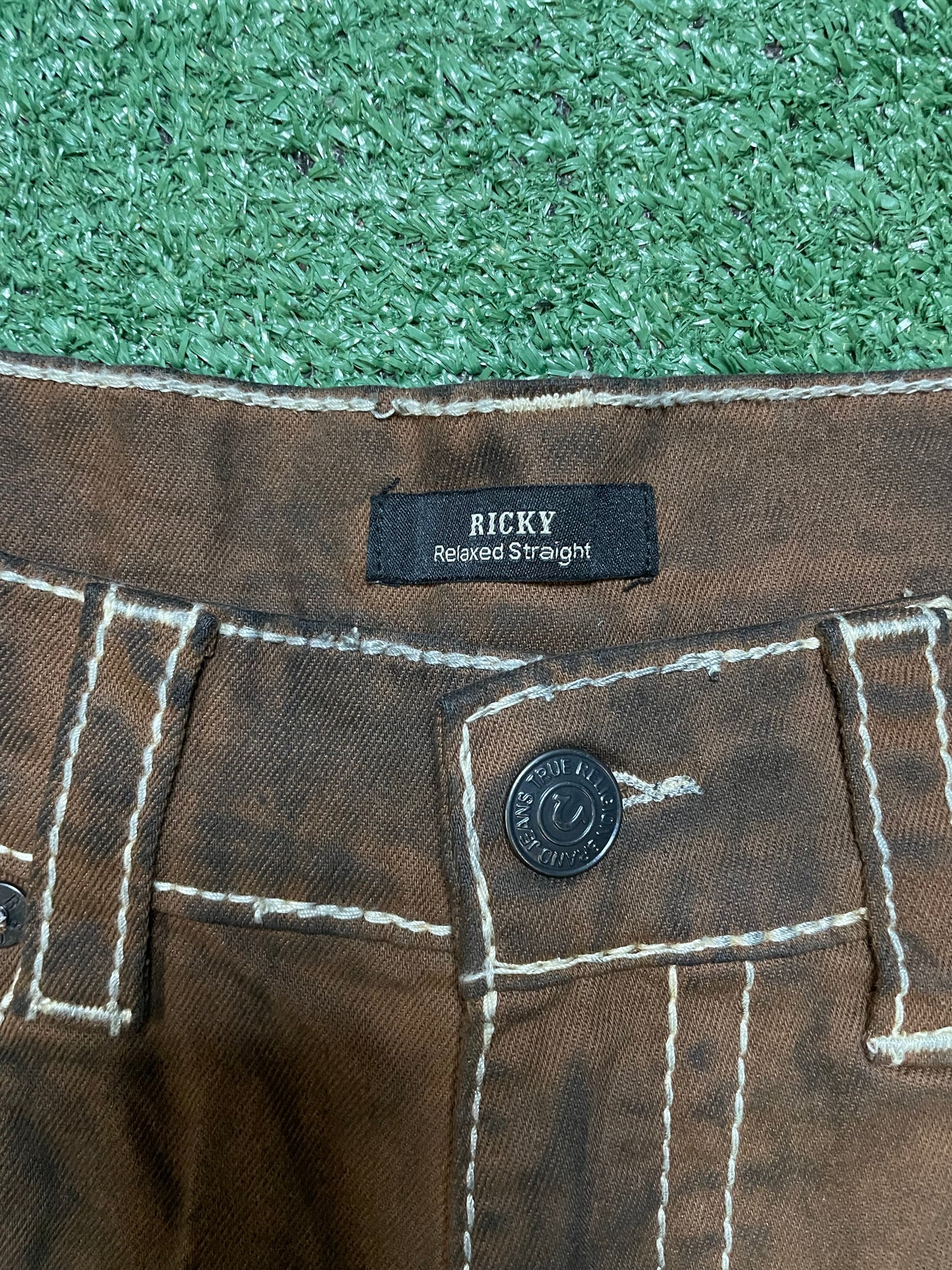 True Religion brown wash Ricky jeans
