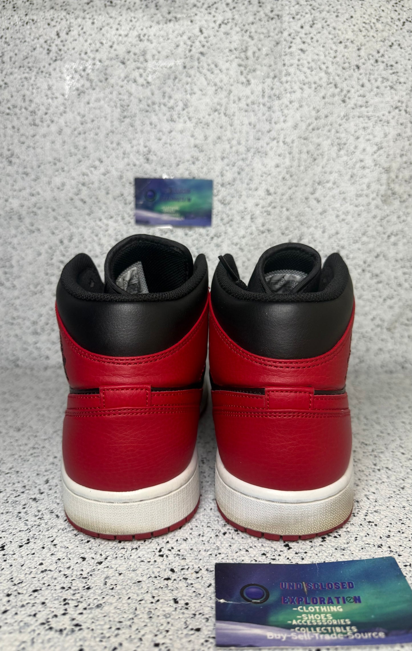 Jordan 1 Mid Banned 10.5 Men/12 Women “Preowned”