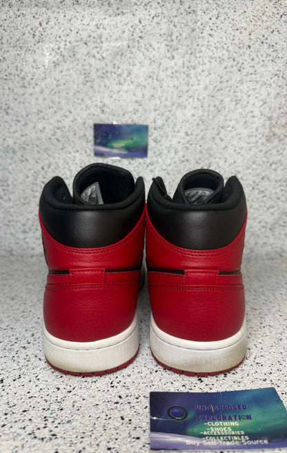 Jordan 1 Mid Banned 10.5 Men/12 Women “Preowned”