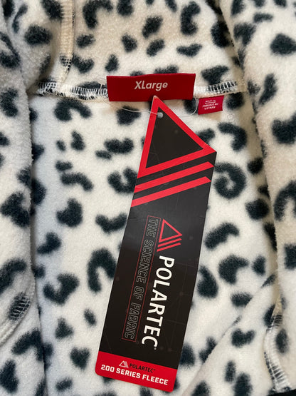 Supreme polartec face mask half zip snow leopard