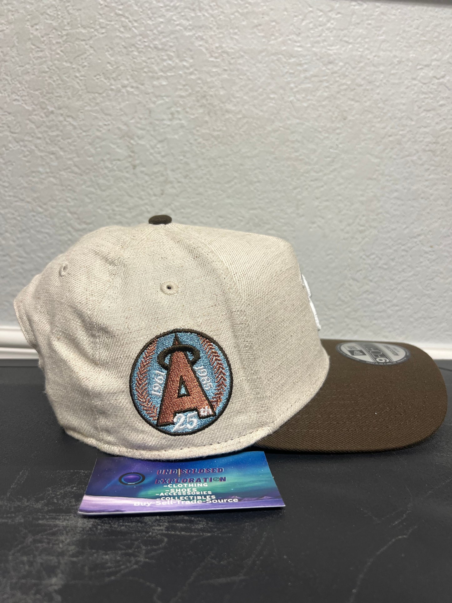 LA Angels halo neutral hemp brown and cream hat
