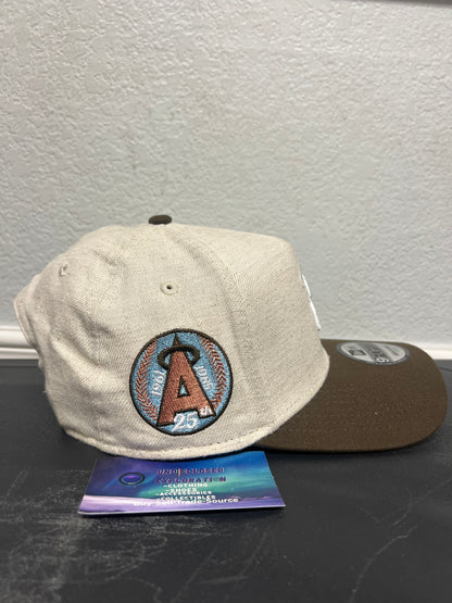 LA Angels halo neutral hemp brown and cream hat