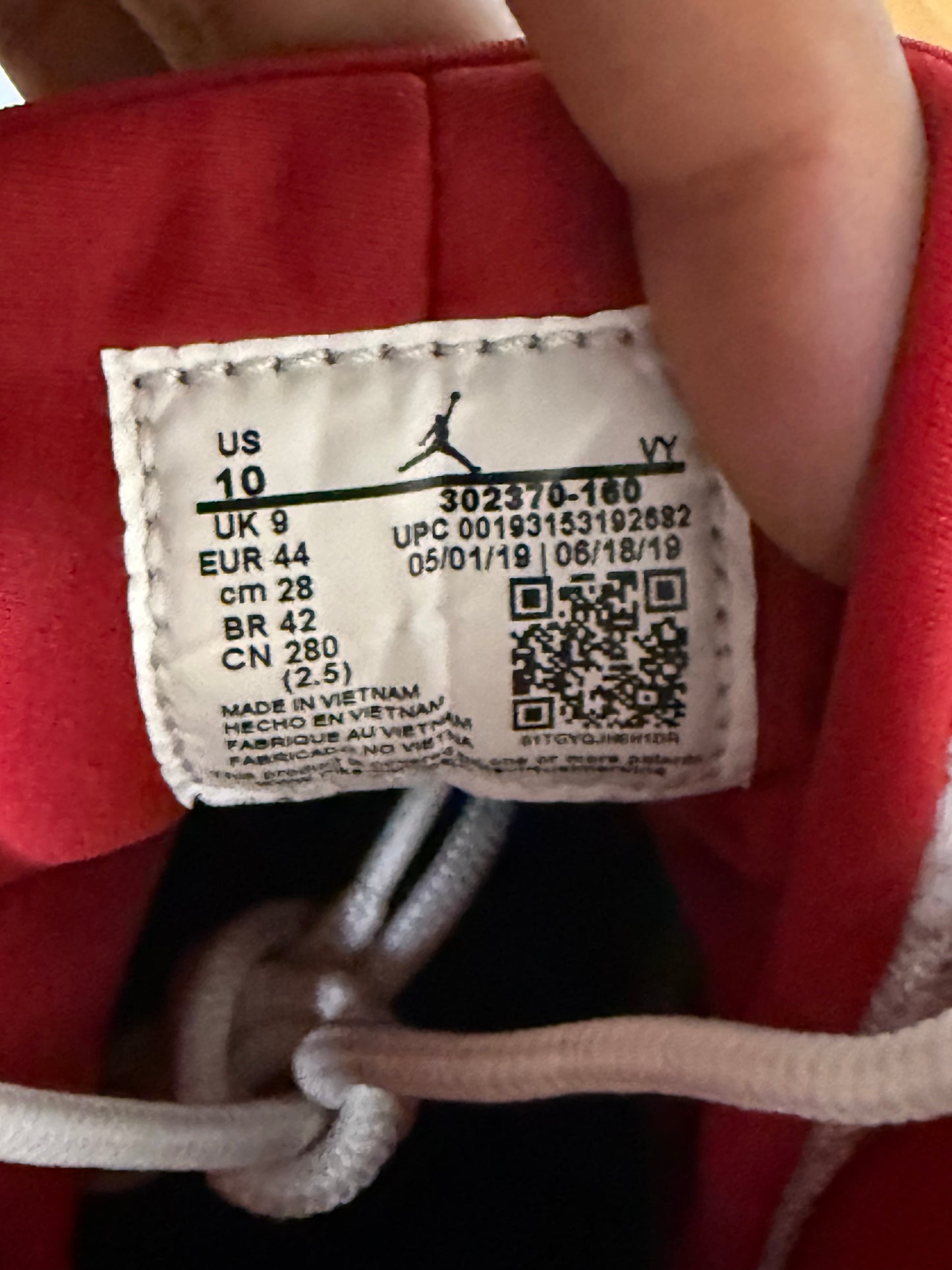 Jordan 9 Gym Red 10 Men/11.5 Women “Preowned”
