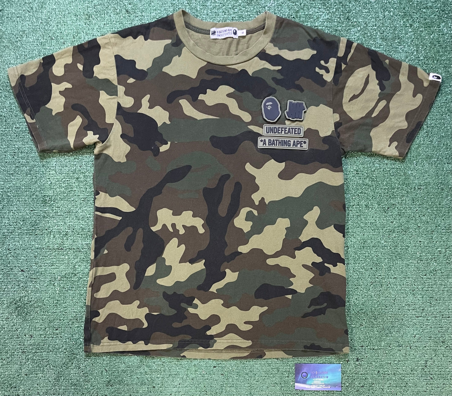 Bape X Undefeated Camo patch tee
