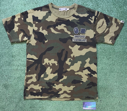 Bape X Undefeated Camo patch tee