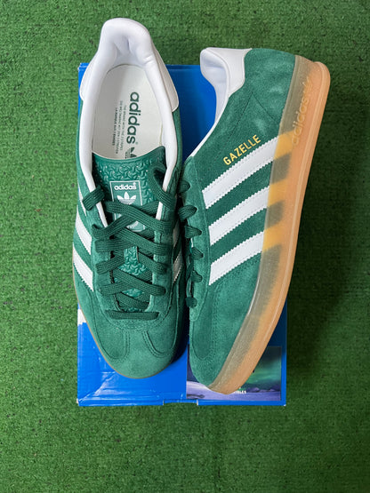 Adidas Gazelle Indoor Collegiate green Gum size 8men/9.5women