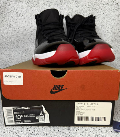 Jordan 11 Bred 10.5 Men/12 Women “Preowned”