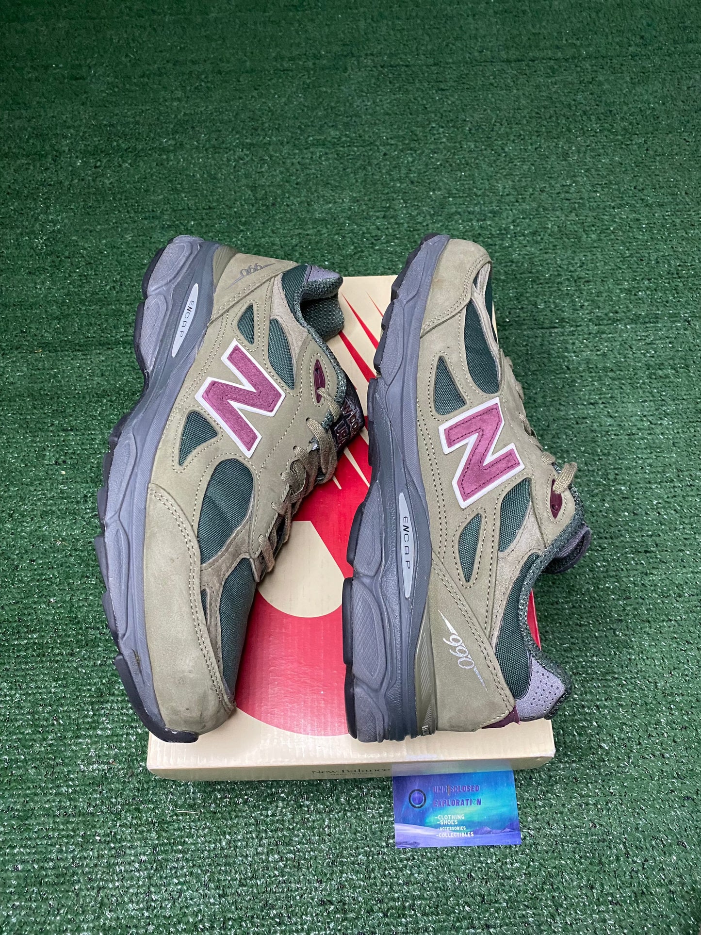 New balance 990v3 Teddy Santis green and purple size 12men/13.5women